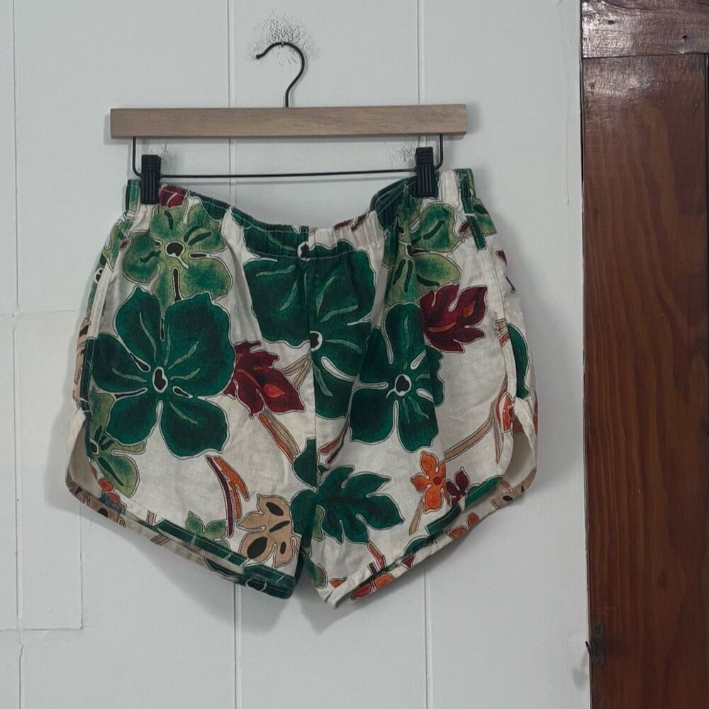 Vintage 1960’s Kings Road‎ Sears Men Palm Leaf Swim Shorts Size 34” waist